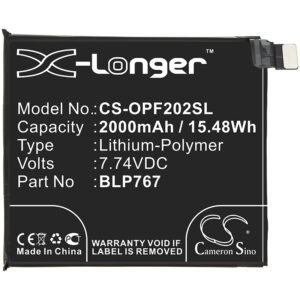 2000 mAh for Oppo BLP767