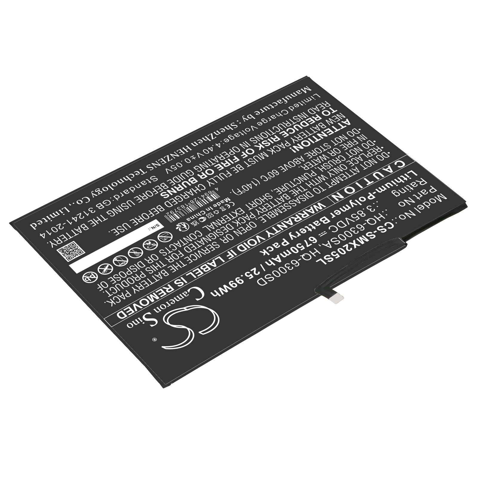 6750 mAh for Samsung HQ-6300SA,HQ-6300SD