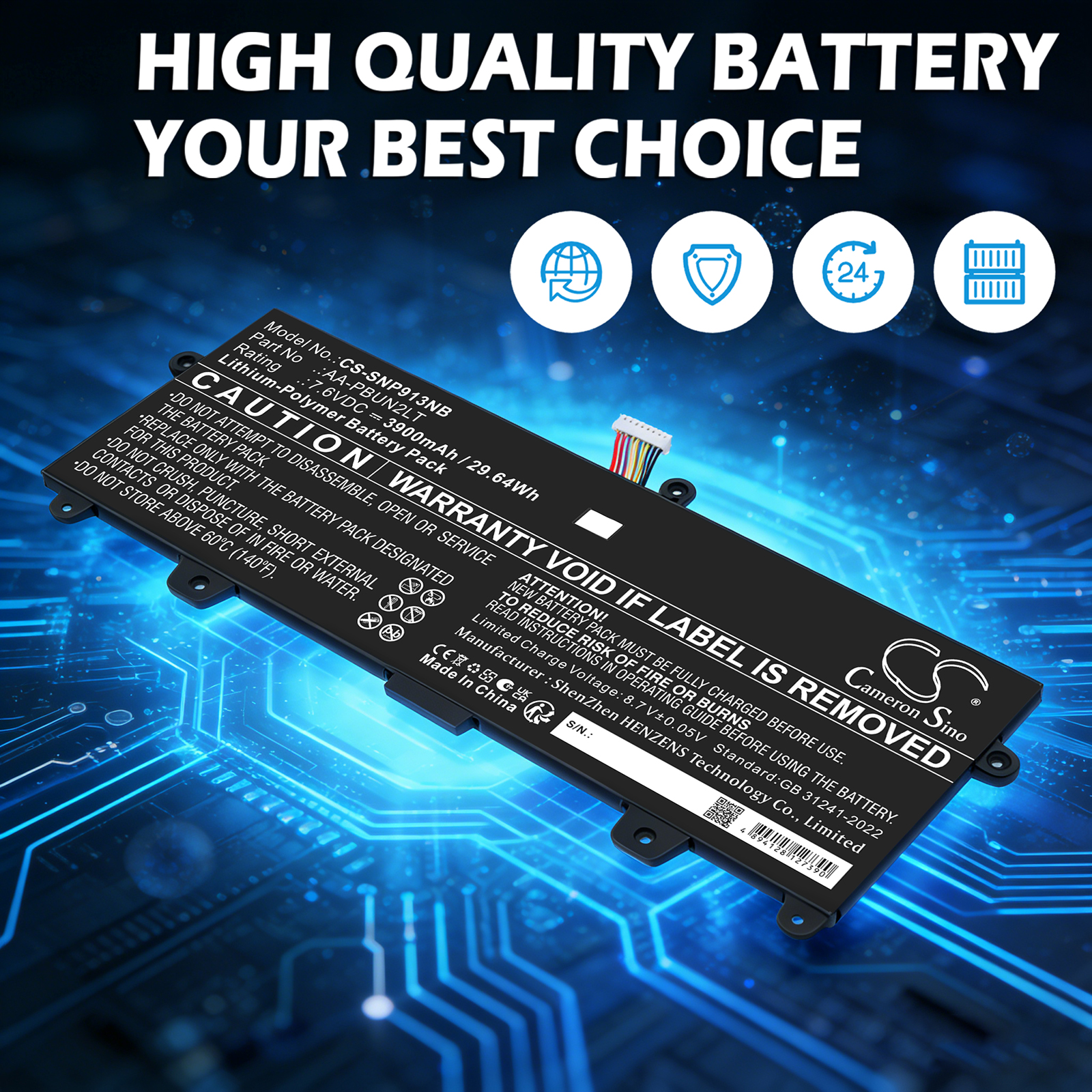 3900 mAh for Samsung AA-PBUN2LT
