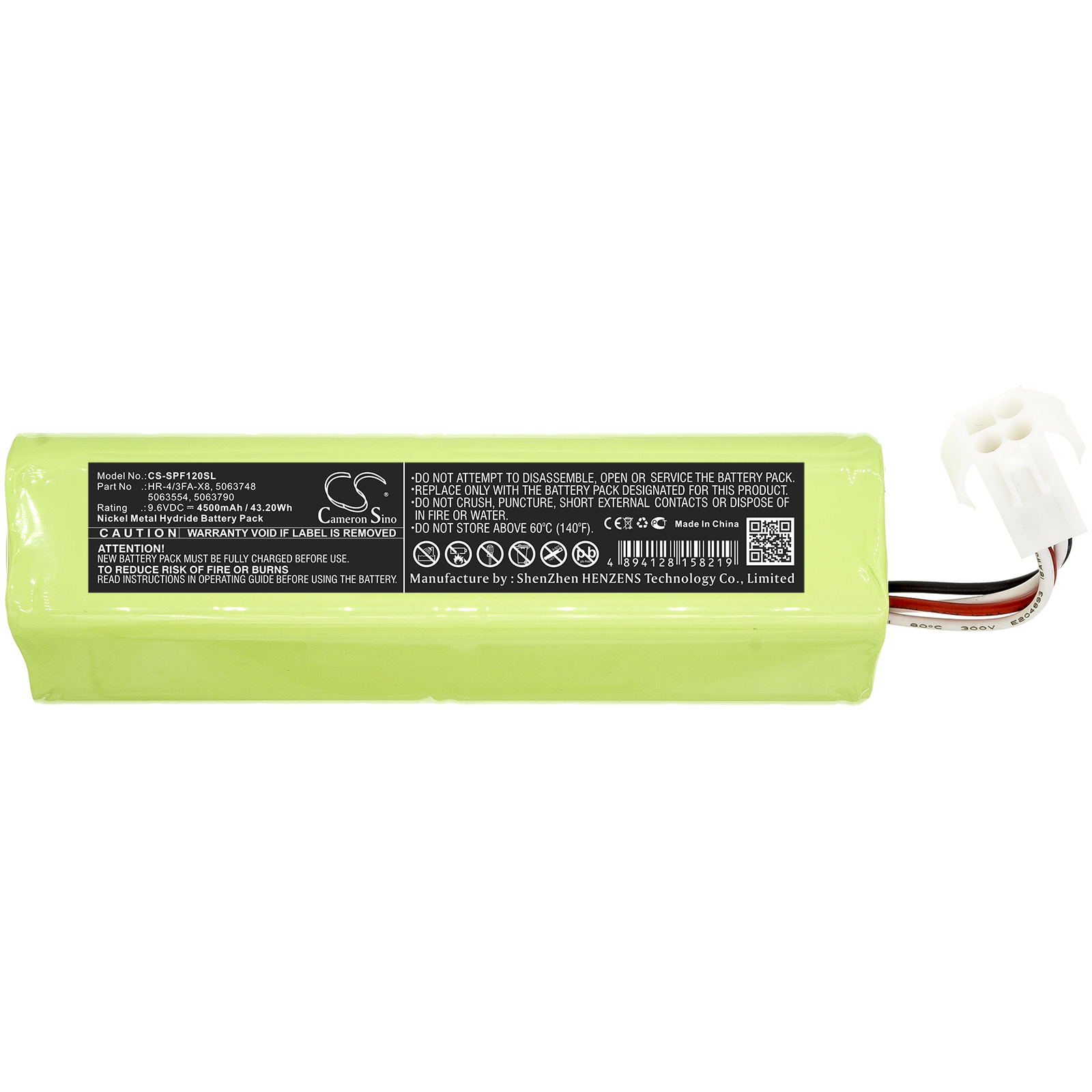 4500 mAh for 3M PF-619E,Scott Proflow PF-630