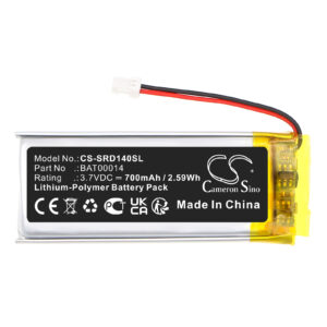Replacement Battery for Cardo Packtalk Edge, BAT00014, Li-Polymer 700mAh