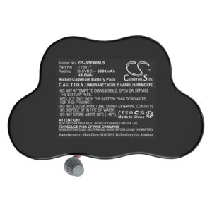 Replacement Battery for Stahl ECOLUX 6608/5, 118017, NiCD 8000mAh 6 Volts