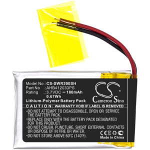 180 mAh for Sony AHB412033PS