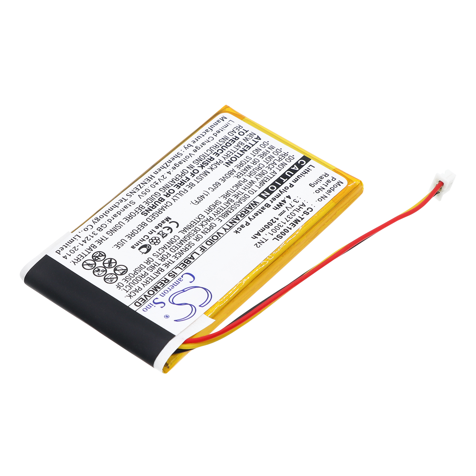 1200 mAh for TomTom AHL03713001,TN2