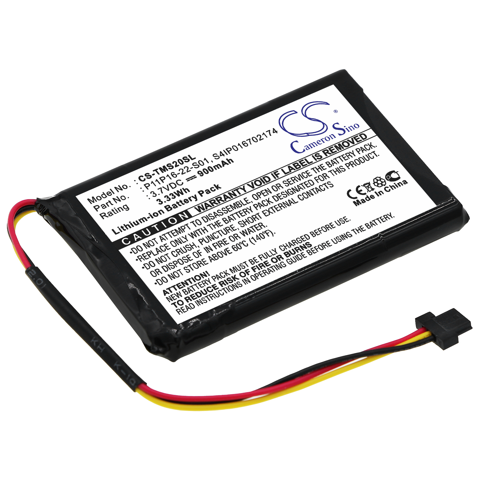 900 mAh for TomTom P11P16-22-S01,S4IP016702174