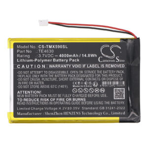 Replacement Battery for  Technaxx TX59 Monitor Wireless Door Phone TX-59,  TX-59+, Li-Polymer 4000mAh