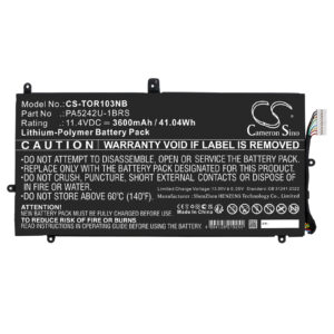Replacement Battery for Toshiba PA5242U-1BRS, Satellite Radius 12, Li-Polymer 3600mAh 11.4V