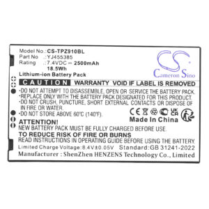 Replacement Battery for Topwise Z91, Lithium-ion 2800mAh