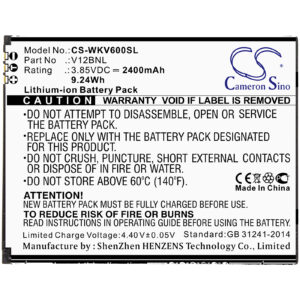 2400 mAh for Wiko V12BNL,W-V600