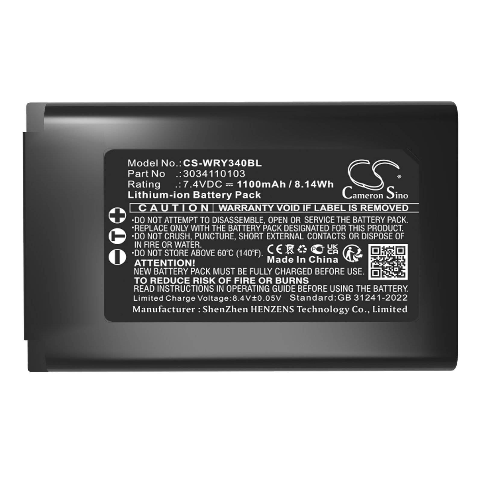 Replacement Battery for Worldline Yoximo, 3034110103 Lithium-ion 1100mAh