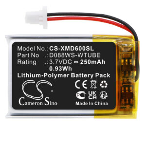 250 mAh for XP Metal Detectors D088WS-WTUBE