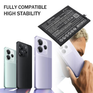 Replacement Battery for Xiaomi BN5U, Redmi Note 14 5G, 24094RAD4C, POCO M7 Pro 5G, Li-Polymer 5000mAh