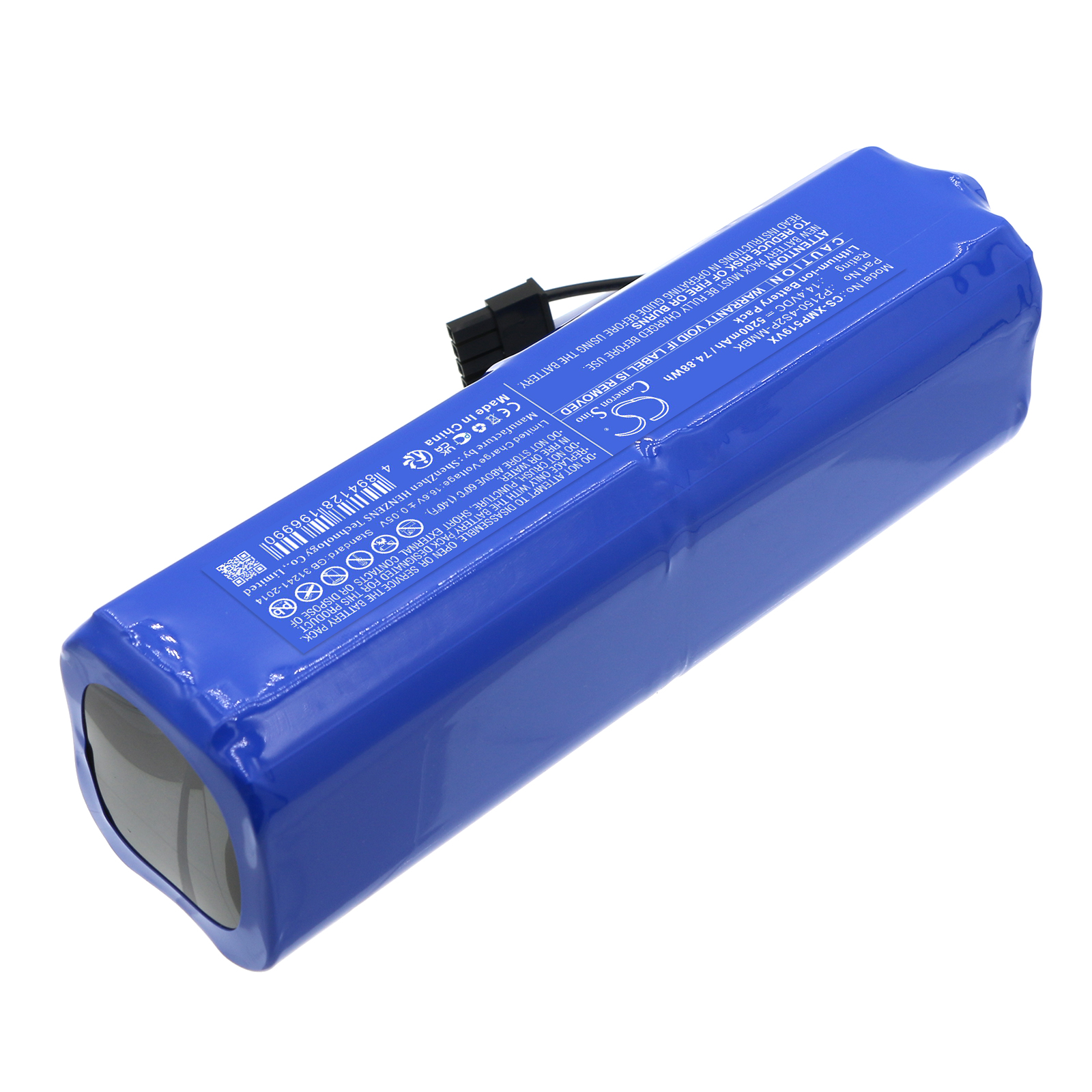 Replacement Battery for Dreame D10s, L10 Prime, Mova E30 Ultra, P2150-4S2P-MMBK, Lithium-ion 5200mAh