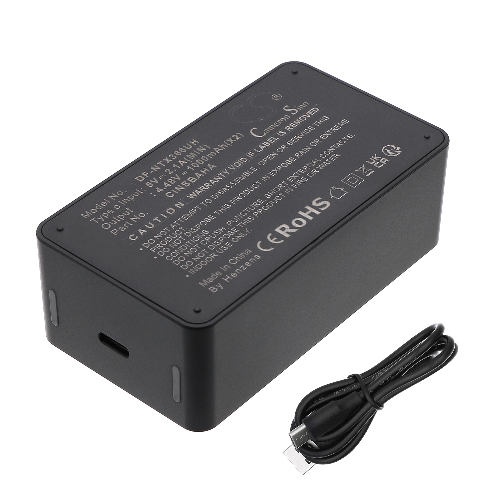 Dual Battery charging box for Insta360 One X5, CINSBAHA With USB-C