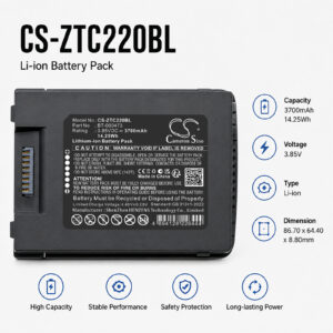 3700 mAh for Zebra TC22, TC27