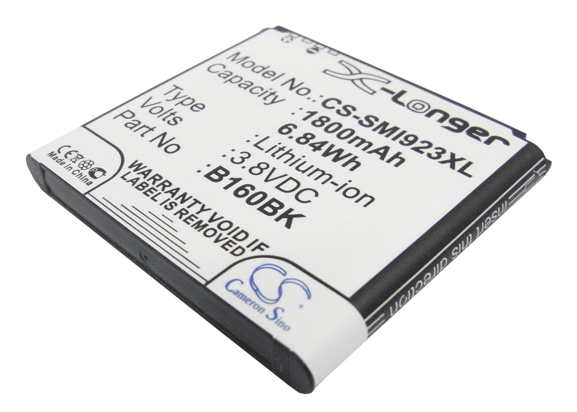 1800 mAh for Samsung B160BE,B160BK