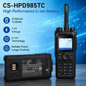 2700mAh Replacement Battery for Hytera BL2016, BL3004, PD985, PD980, PD980 Support With Type-C Port Charger