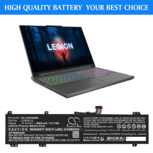 Replacement Battery for Lenovo 5B11K38743, 5B11K38744, L22B4PC2, L22C4PC2, L22D4PC2, L22L4PC2, L22M4PC2, Li-Polymer 4800mAh 15.44V