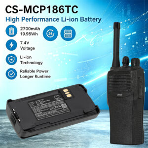 2700mAh Replacement Battery for Motorola MNN4254AR NNTN4496 NNTN4496AR NNTN4497 NNTN4497A NNTN4497AR NNTN4497DR NNTN4851, MTX838,HT1000, CP1200,CP1660,CP185 With Type-C Port Charger