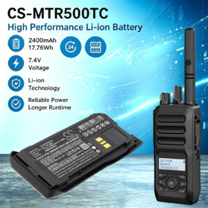 2400mAh Replacement Battery for Motorola PMNN4888A, PMNN4889A, PMNN4890A, PMNN4878, R5 With Typc-C Charger