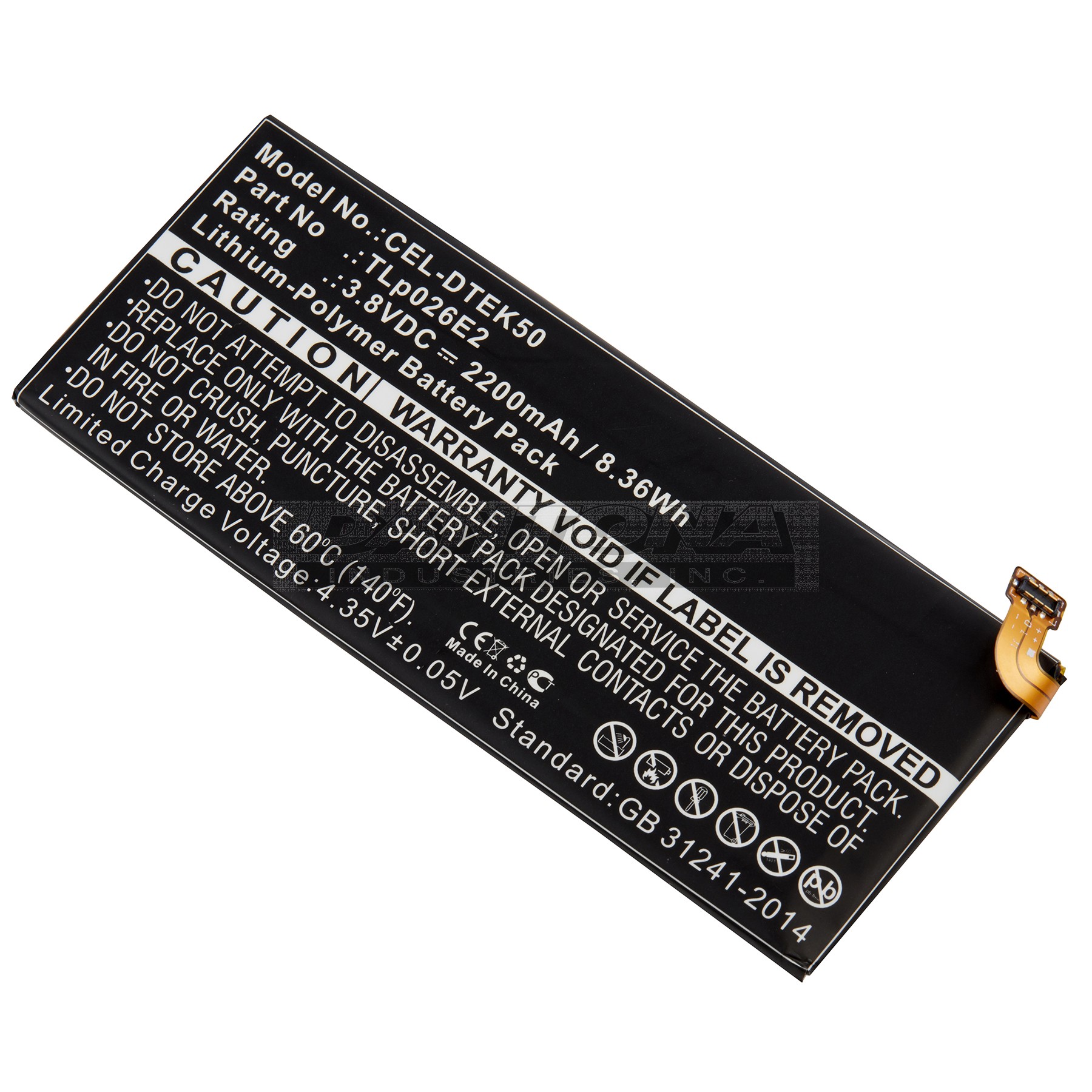 CEL-DTEK50 - Dantona Batteries