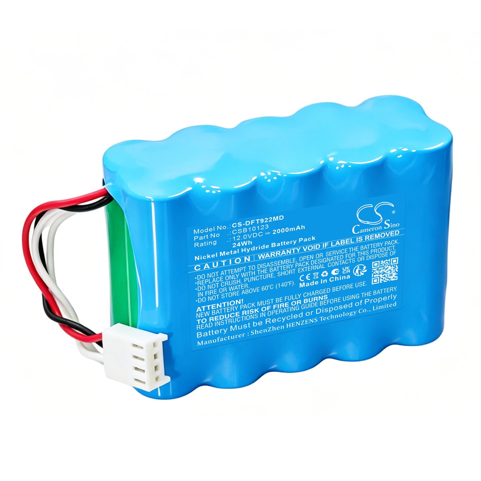 2000mAh Replacement Battery for Delfi PTSii Portable Tourniquet, 9-2200, 7-2200-007