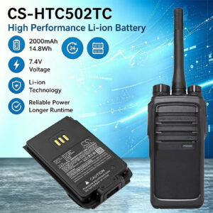 2000mAh Replacement Battery for Hytera BL1502, BL1504, BL2010, BL2020, BL2020-EX, PD500, PD600, PD560, PD660, PD590, PD680 IMPRES With Type-C Port Charger
