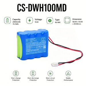 2000mAh Replacement Battery for DAIWHA MP-1000, AITECS-DF12, 8H-E200AA
