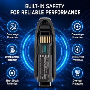 1600mAh Replacement Battery for Datalogic QuickScan QBT2X, QBT2400, QBT2430 Handheld Scanner, RBP-QMBT2X-BK