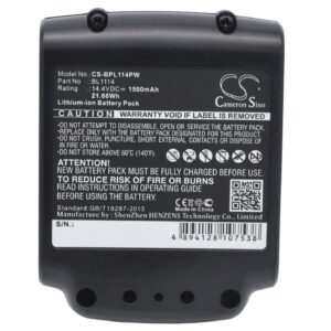 1500 mAh for Black & Decker BL1114,BL1314,BL1514,LB16