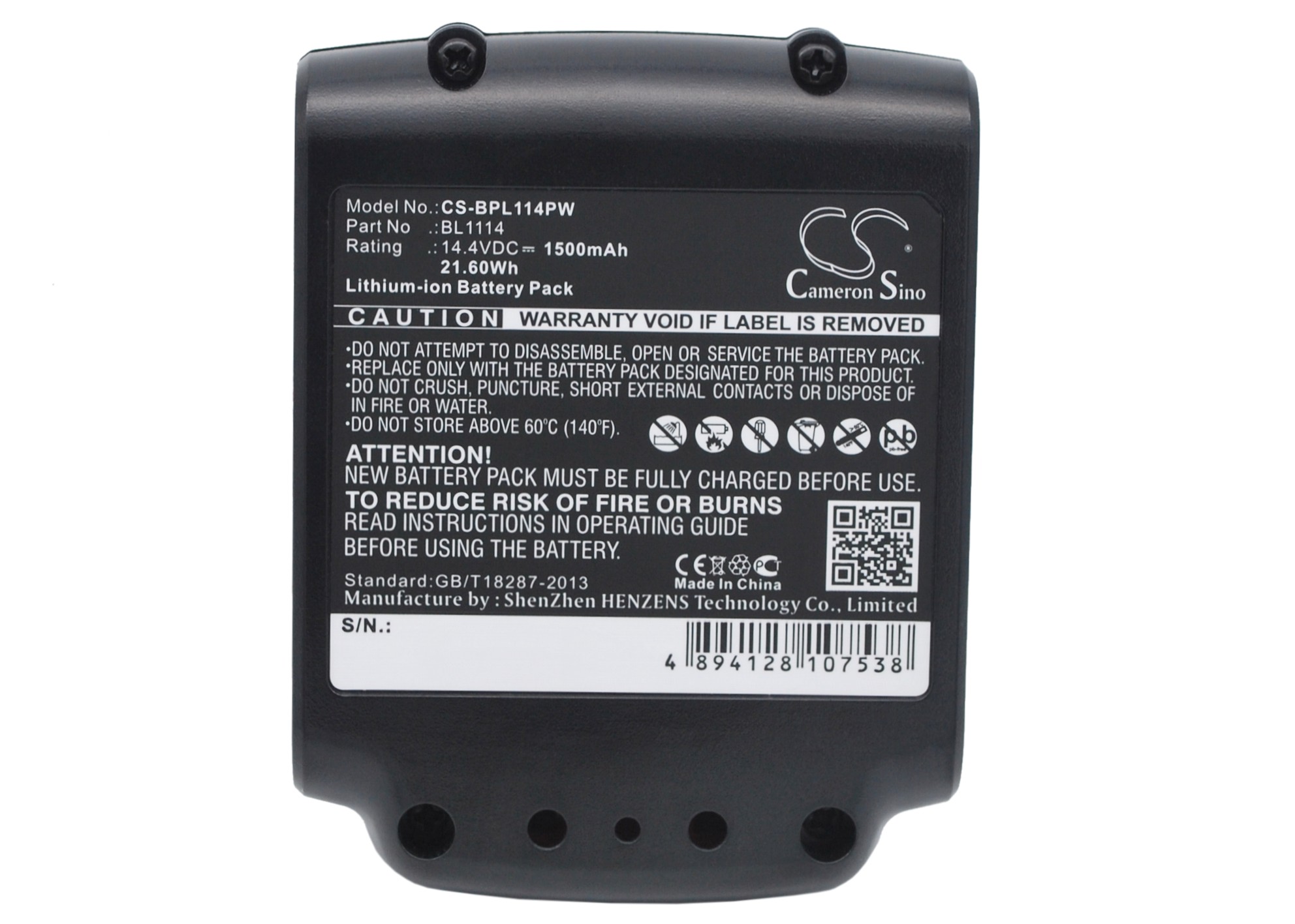 1500 mAh for Black & Decker BL1114,BL1314,BL1514,LB16