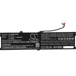 4000mAh Replacement Battery for MSI Creator M16 HX C14VFG C14VGG C14VEG, Sword 16 HX B14VFKG-056UK, B14VFKG-056UK, BTY-M5A
