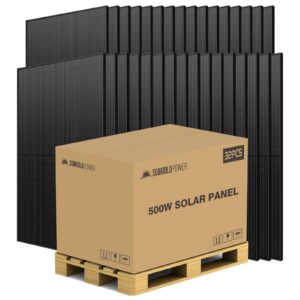 500W MONO BLACK PERC SOLAR PANEL FULL PALLET (32 PANELS) UL 61730 CEC Listed